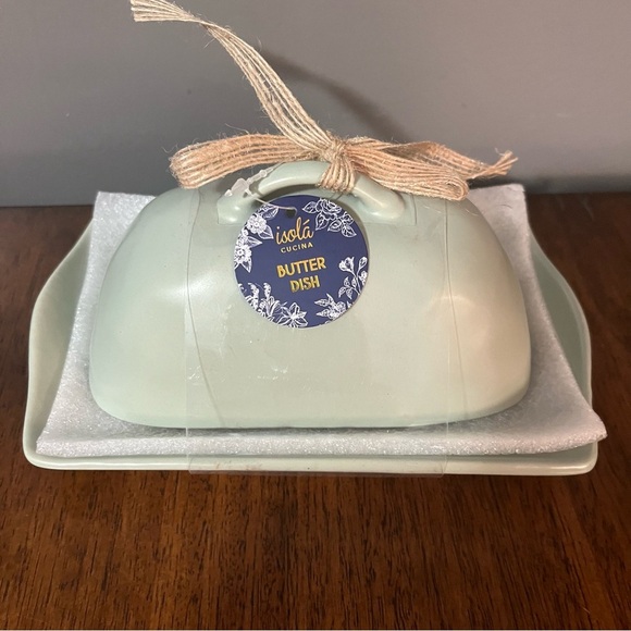 Isola Cucina Sage Green Butter Dish - Picture 2 of 11